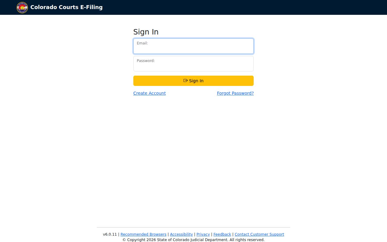 Yuma County civil docket Colorado Courts E-Filing login