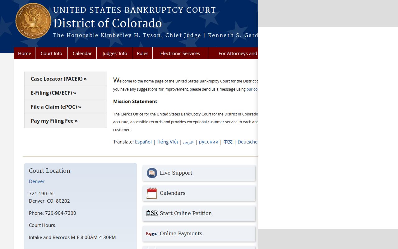 Colorado Bankruptcy Court source separated from Eckley court records